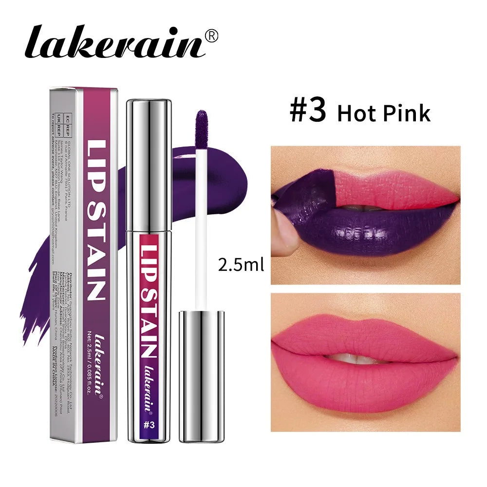 Silver Tube Peel Off Tattoo Lipgloss Waterproof Liquid Matte Lip Tint RosePink Tear-off Lip Stain Non Stick Cup Quick Dry Makeup