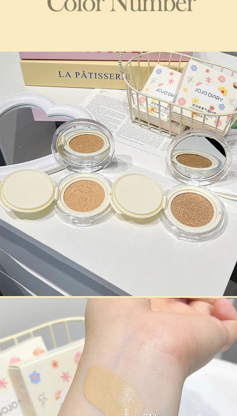 JOJO Featherlight Hydrating Cushion Foundation - Flawless Coverage, Long-Lasting, Radiant Finish BB Cream