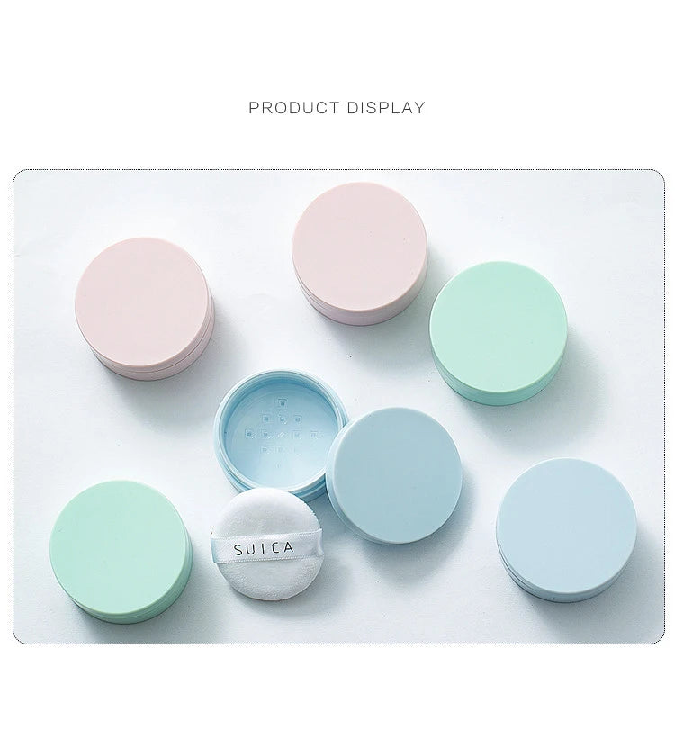 5g Macaroon Loose Powder Case Loose Powder Setting Powder Honey Powder Dispenser Toner Empty Case Mini Powder Puff Powder Case