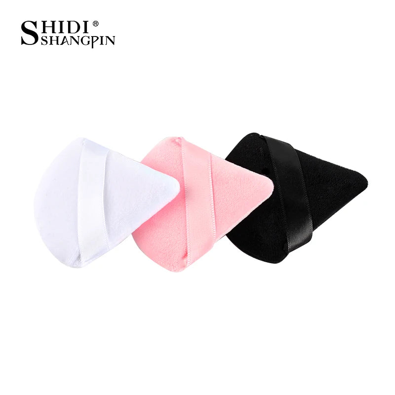 1/2/4pcs Triangle Powder Puff Soft Velvet Facial Makeup Sponge Puff Mixer Beauty Foundation Make-Up Sponge Cosmetics Accessories
