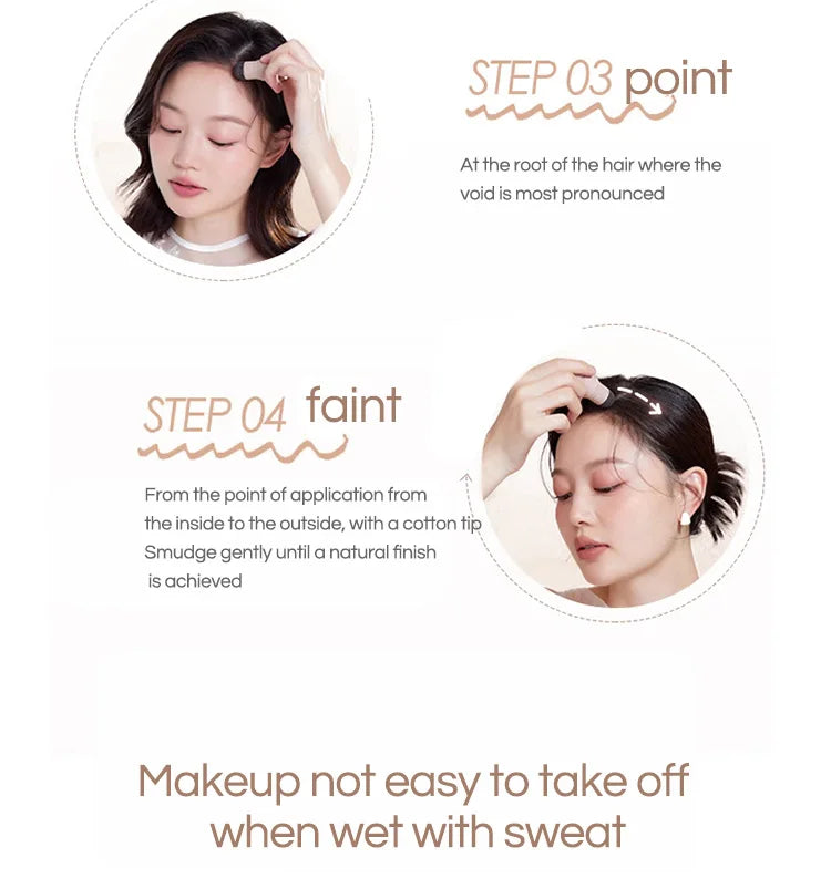 Gege Bear Waterproof Hair Shadow Powder Women Men Hair Concealer Natural Cove Hairline Shadow Stick