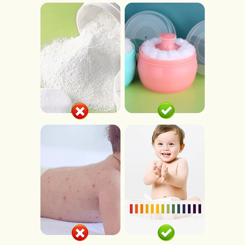 1PCS Talcum Powder Powder Puff With Box Baby Soft Face Body Cosmetic Powder Puff Talcum Powder Sponge Box Case Container