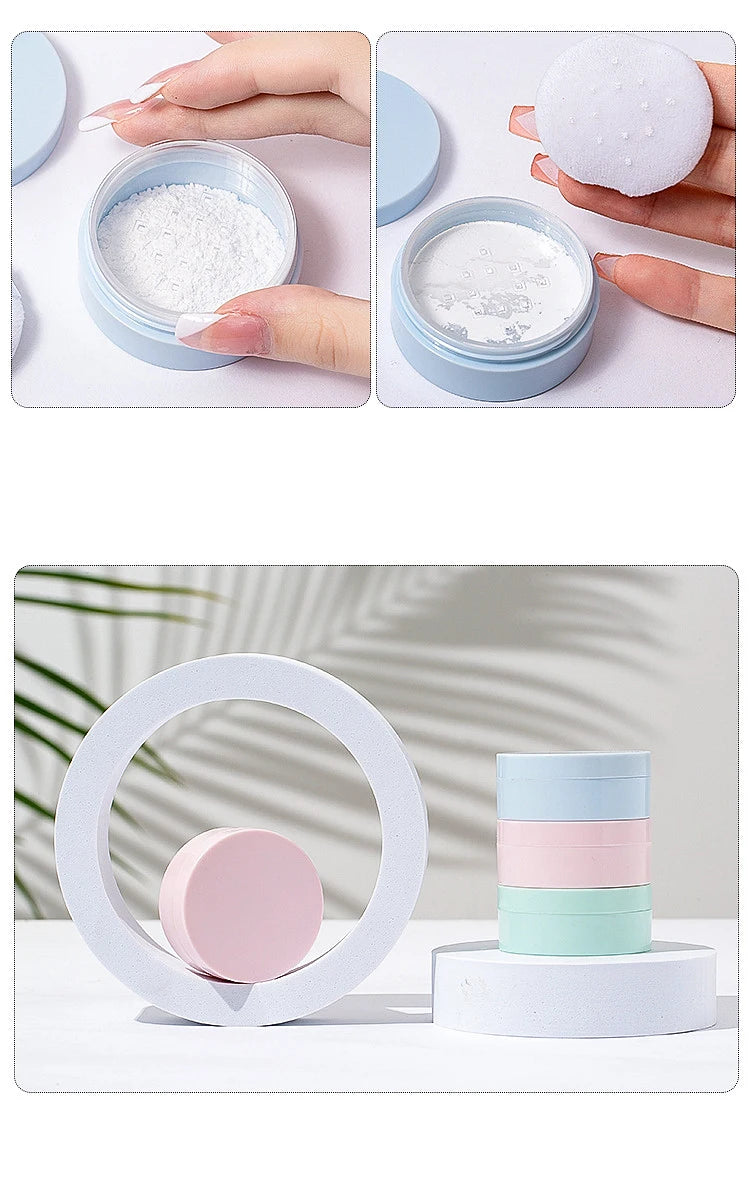 5g Macaroon Loose Powder Case Loose Powder Setting Powder Honey Powder Dispenser Toner Empty Case Mini Powder Puff Powder Case