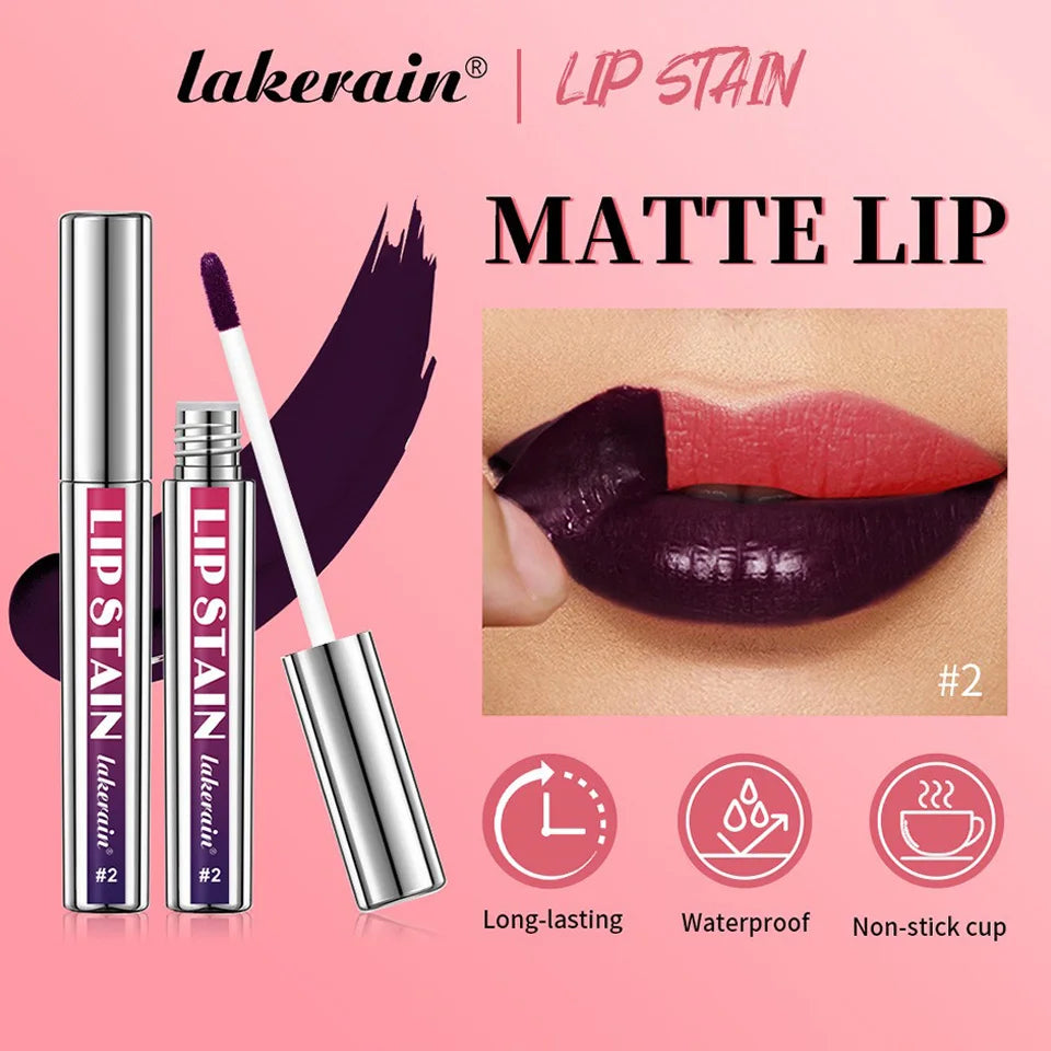 Silver Tube Peel Off Tattoo Lipgloss Waterproof Liquid Matte Lip Tint RosePink Tear-off Lip Stain Non Stick Cup Quick Dry Makeup