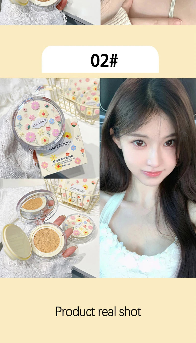 JOJO Featherlight Hydrating Cushion Foundation - Flawless Coverage, Long-Lasting, Radiant Finish BB Cream