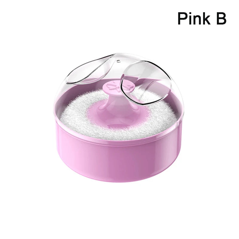 1PCS Talcum Powder Powder Puff With Box Baby Soft Face Body Cosmetic Powder Puff Talcum Powder Sponge Box Case Container