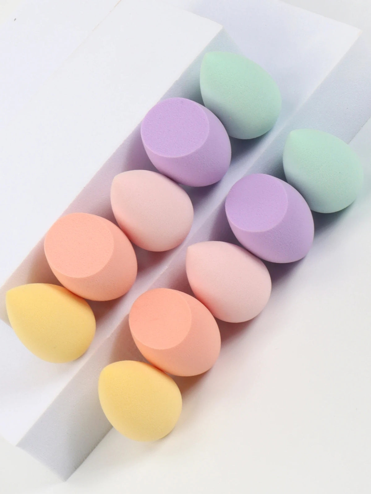 10 件 Mini Makeup Sponge Powder Puff Beauty Sponge for Makeup Concealer Liquid Foundation Face Cosmetic Puff Make up Sponge