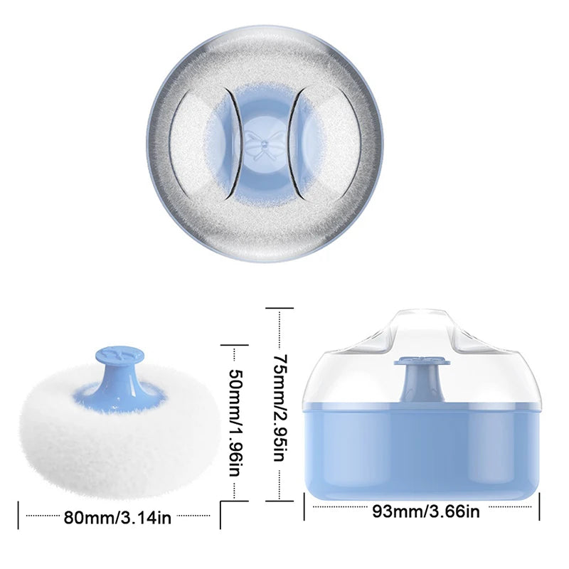 1PCS Talcum Powder Powder Puff With Box Baby Soft Face Body Cosmetic Powder Puff Talcum Powder Sponge Box Case Container