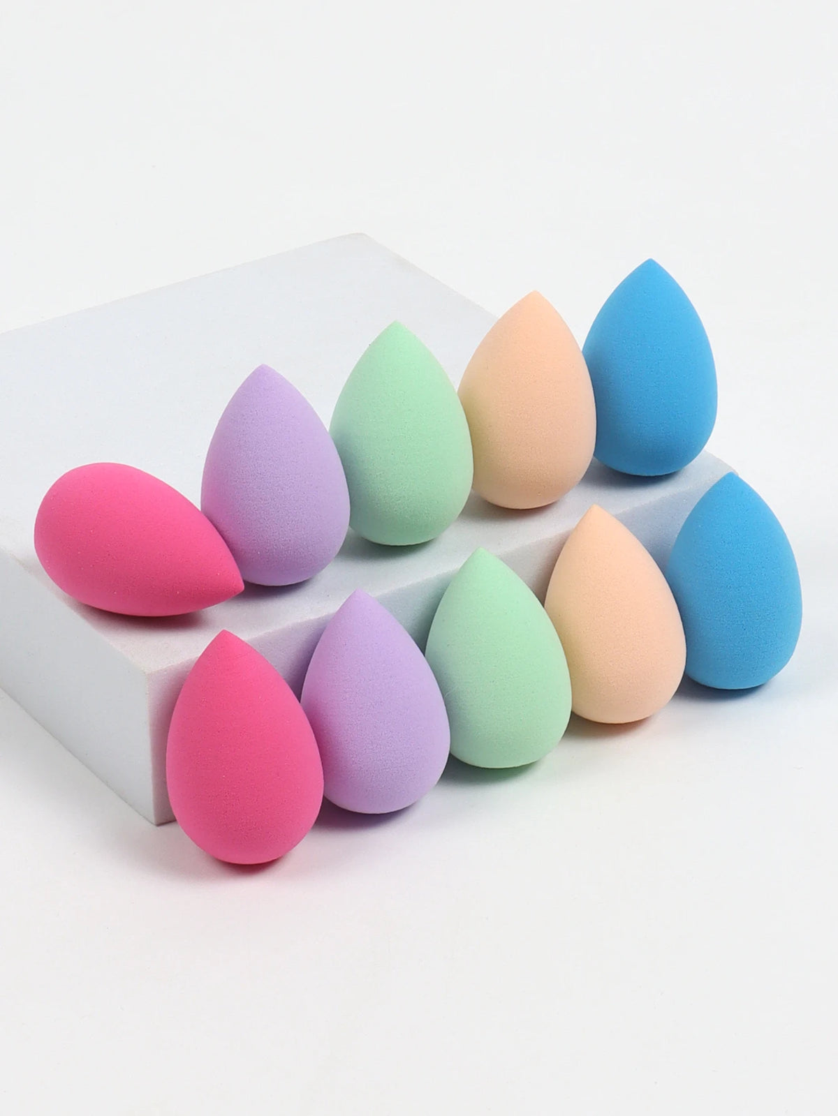 10 件 Mini Makeup Sponge Powder Puff Beauty Sponge for Makeup Concealer Liquid Foundation Face Cosmetic Puff Make up Sponge