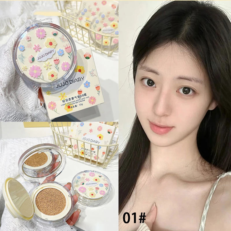 JOJO Featherlight Hydrating Cushion Foundation - Flawless Coverage, Long-Lasting, Radiant Finish BB Cream