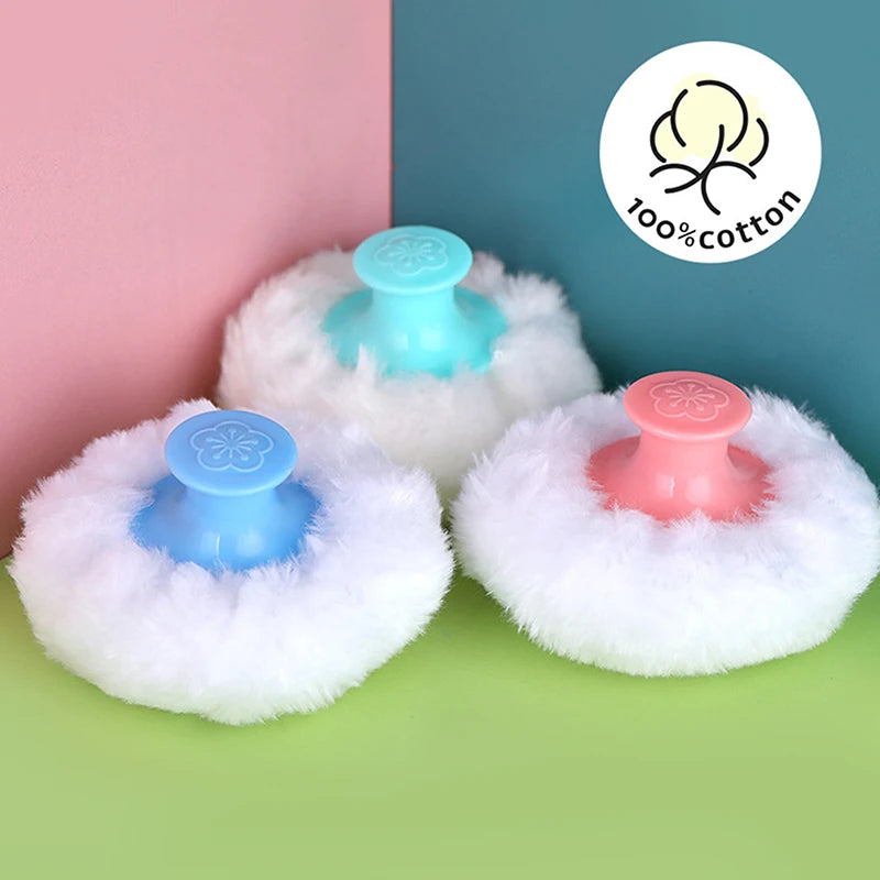 1PCS Talcum Powder Powder Puff With Box Baby Soft Face Body Cosmetic Powder Puff Talcum Powder Sponge Box Case Container