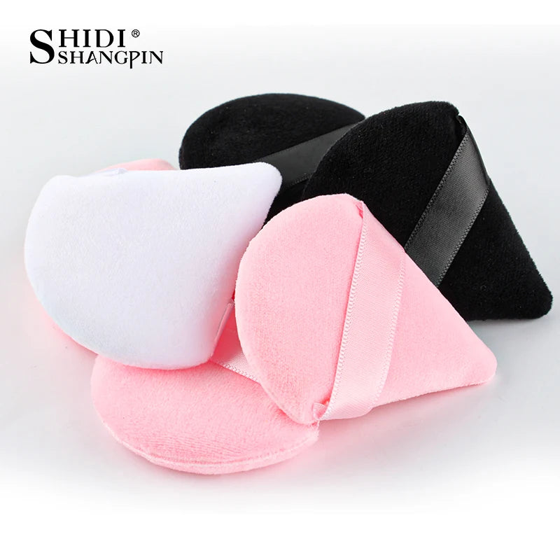 1/2/4pcs Triangle Powder Puff Soft Velvet Facial Makeup Sponge Puff Mixer Beauty Foundation Make-Up Sponge Cosmetics Accessories