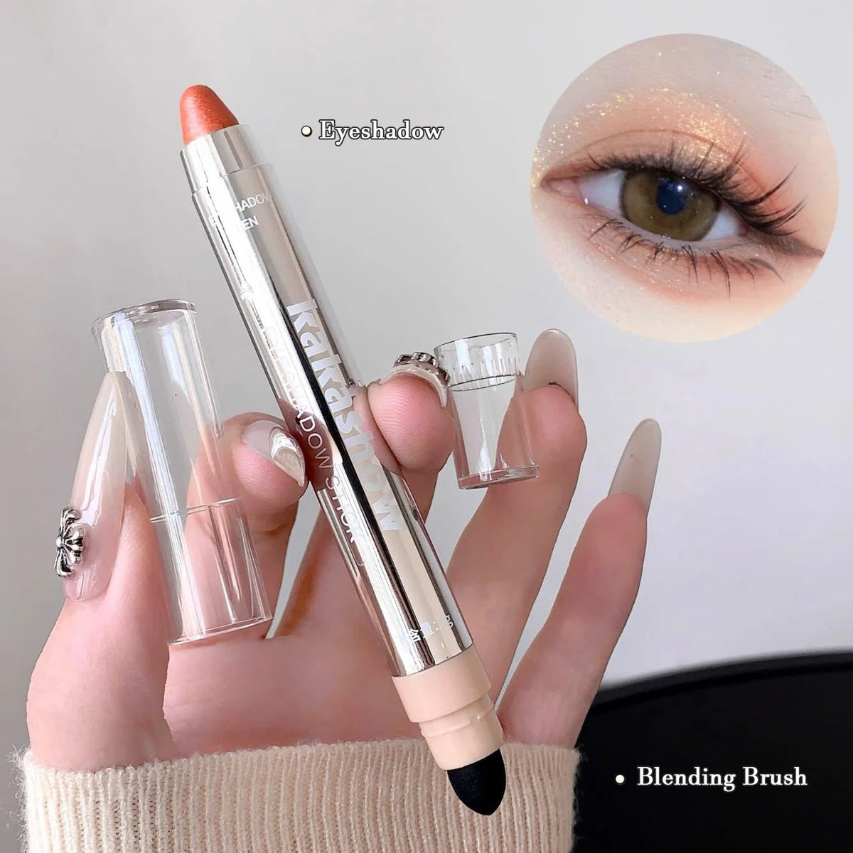 Metallic Glitter Eyeshadow Stick Matte Red Waterproof Shimmer Lying Silkworm Long Lasting High Gloss Pearlescent Eyeshadow Pen