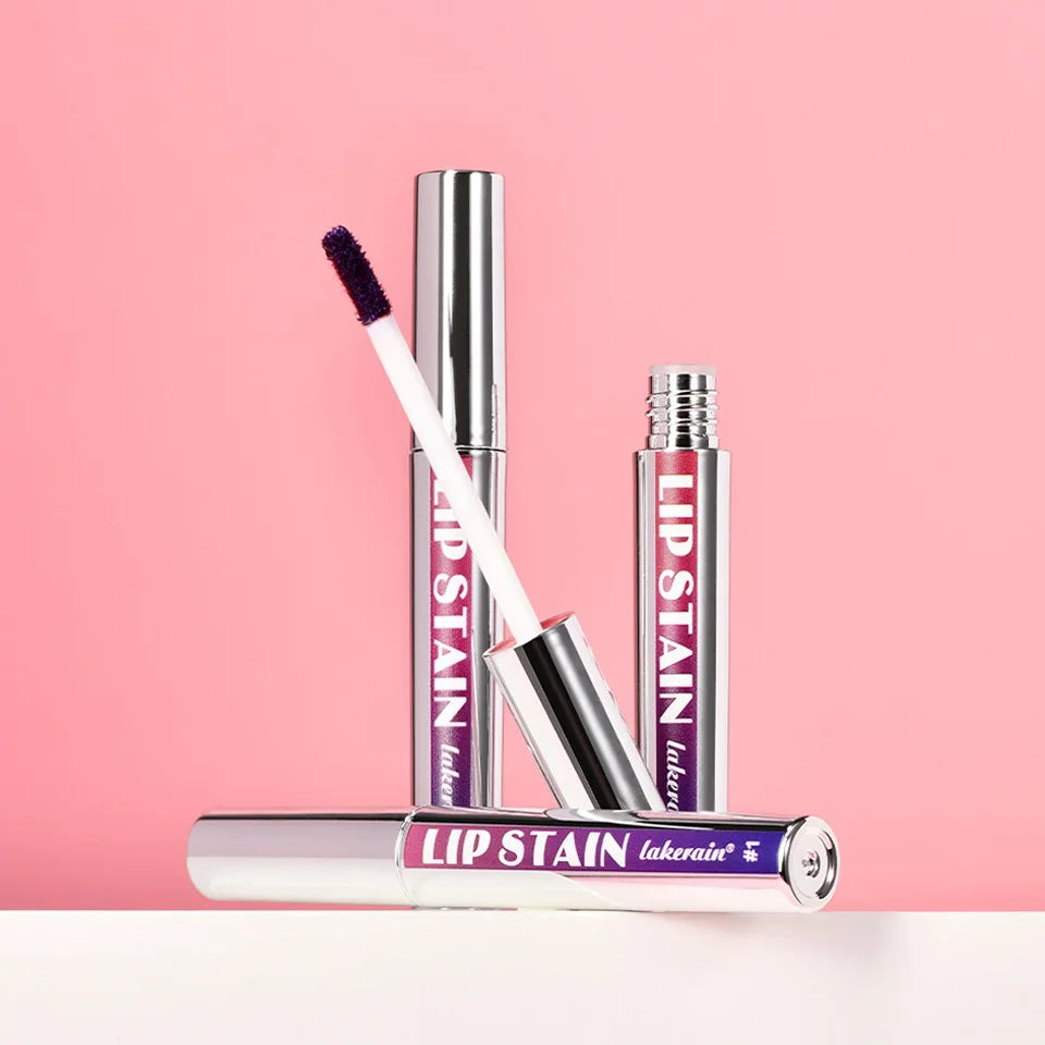 Silver Tube Peel Off Tattoo Lipgloss Waterproof Liquid Matte Lip Tint RosePink Tear-off Lip Stain Non Stick Cup Quick Dry Makeup