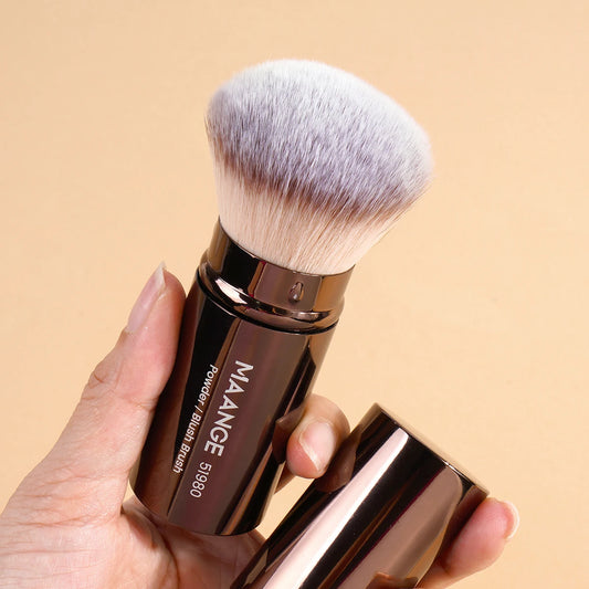 MAANGE 1PCS Retractable Foundation Makeup Brush Soft Dense Blusher Powder Concealer Makeup Brush Portable Cosmetic Makeup Tools