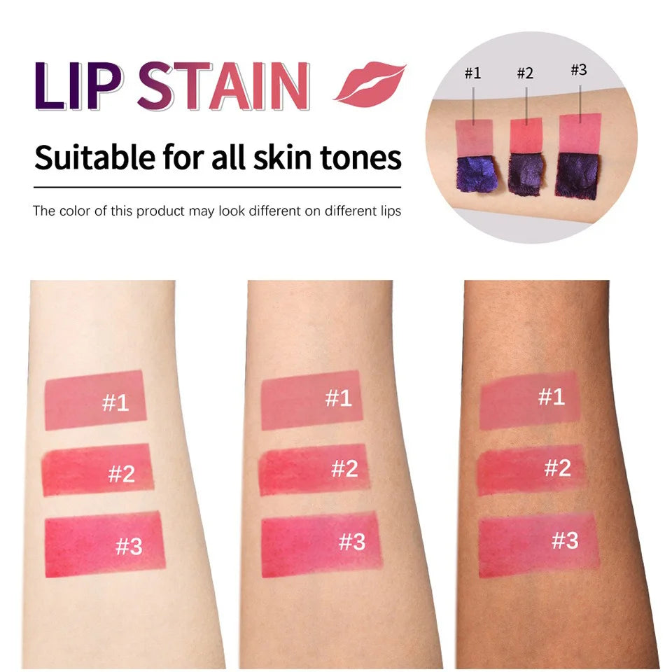 Silver Tube Peel Off Tattoo Lipgloss Waterproof Liquid Matte Lip Tint RosePink Tear-off Lip Stain Non Stick Cup Quick Dry Makeup