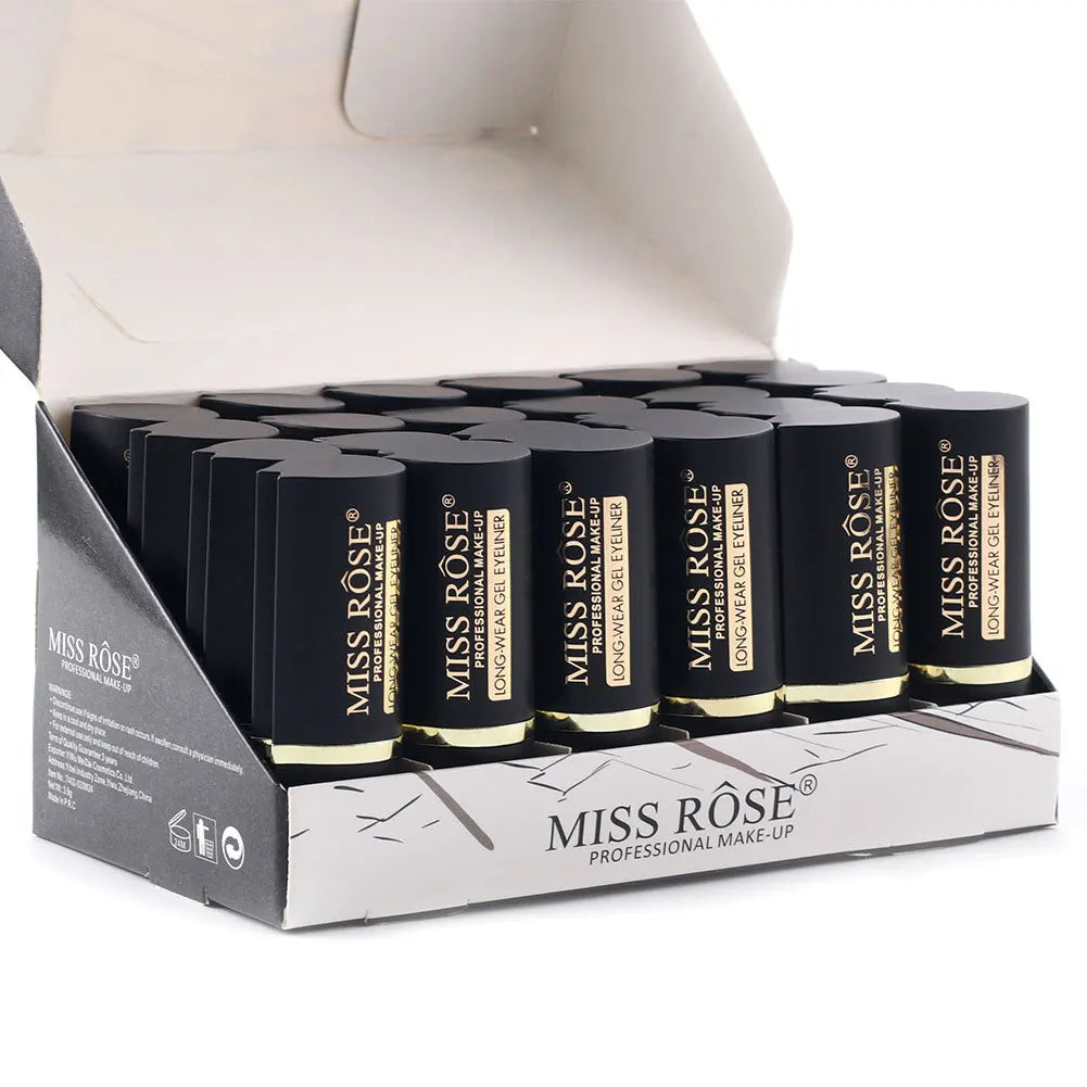 Waterproof eyeliner paste eyeliner quick-drying matte eyeliner single end black solid rich eyeliner pen