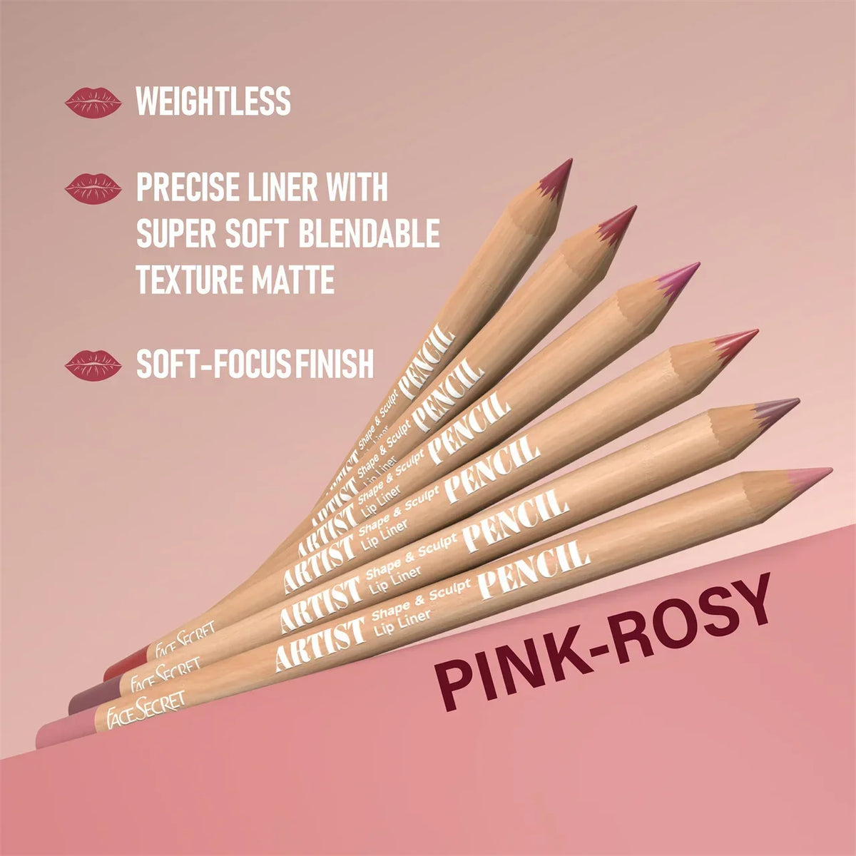 6pcs/set Lip Liner Pen 6 Colors Waterproof And Sweat-proof Not Easy To Fade Non-stick Cup Nude Lipstick Pencil SET