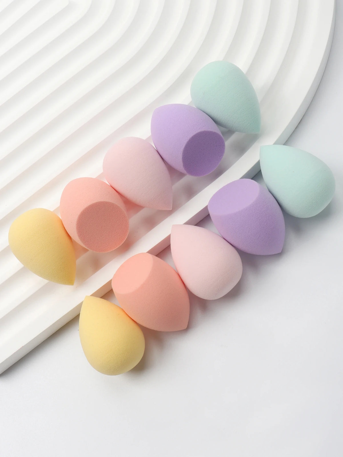10 件 Mini Makeup Sponge Powder Puff Beauty Sponge for Makeup Concealer Liquid Foundation Face Cosmetic Puff Make up Sponge