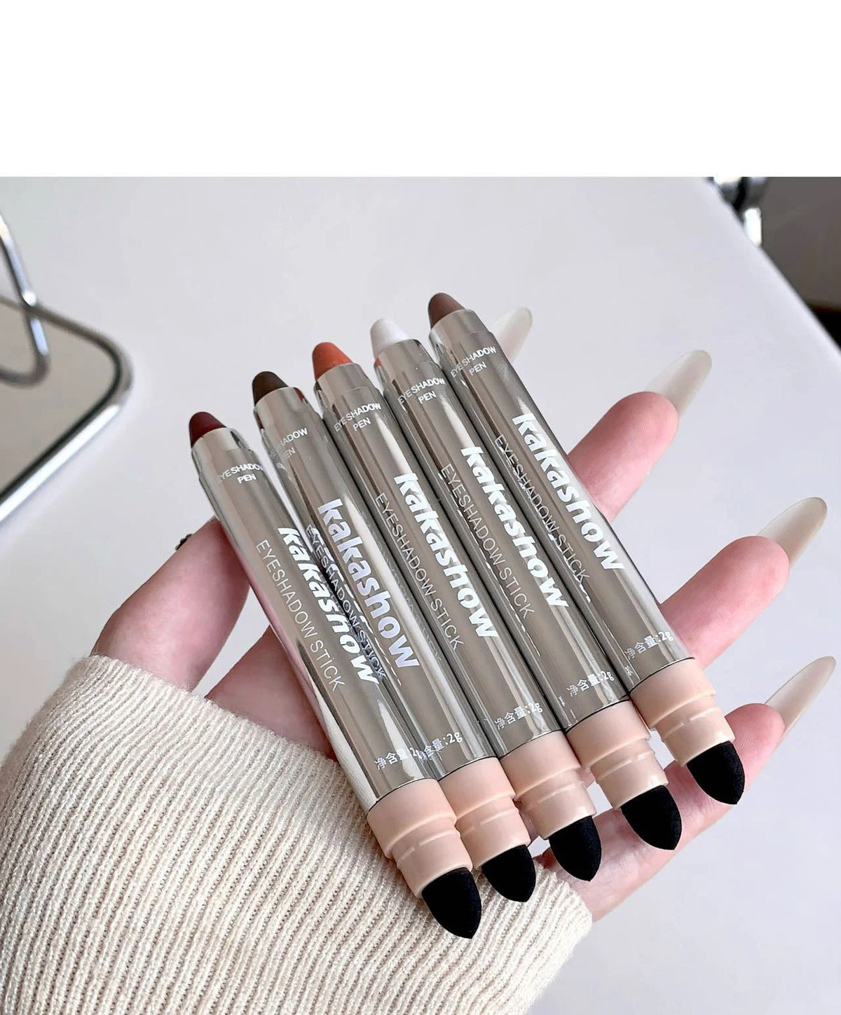 Metallic Glitter Eyeshadow Stick Matte Red Waterproof Shimmer Lying Silkworm Long Lasting High Gloss Pearlescent Eyeshadow Pen