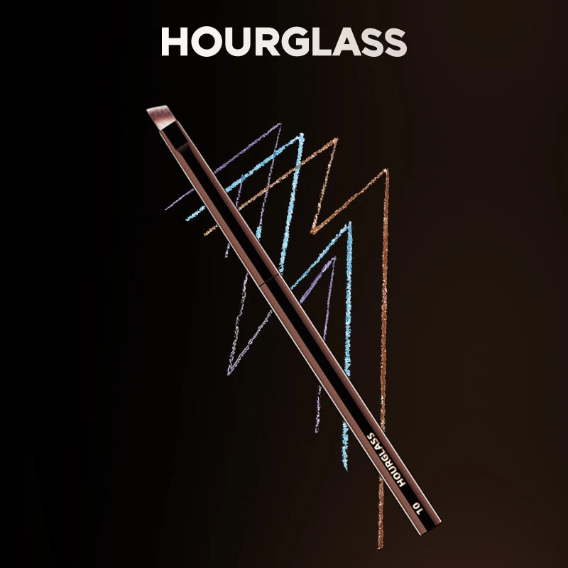 Hourglass Makeup Brush- No.10 Angled Eyeliner/ Eyebrow Brush Soft and Skin-friendly Fiber Hair Fashion Design Single Eye Brush