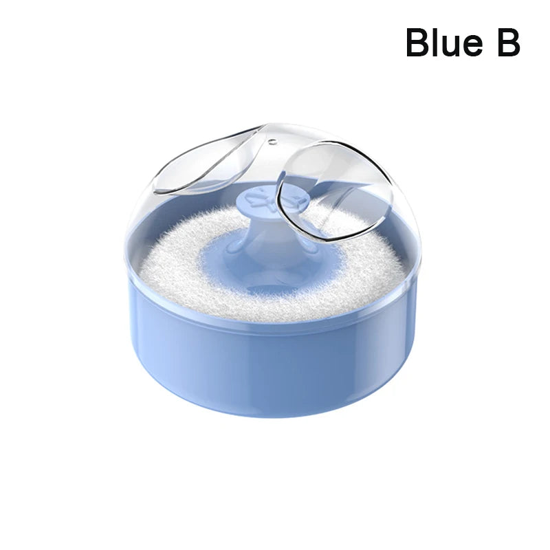 1PCS Talcum Powder Powder Puff With Box Baby Soft Face Body Cosmetic Powder Puff Talcum Powder Sponge Box Case Container