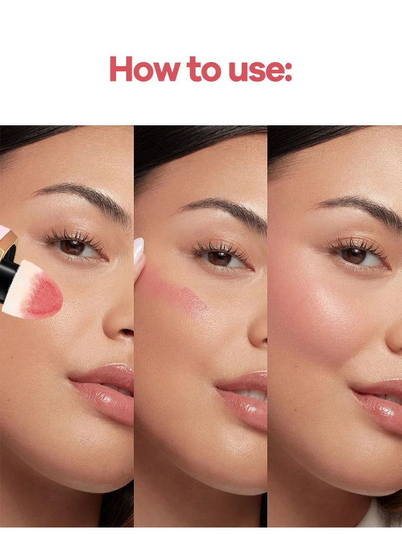 Liquid Blush Cream 6 Colors Smooth Velvet Matte Pink Blusher Natural Easy To Smudge