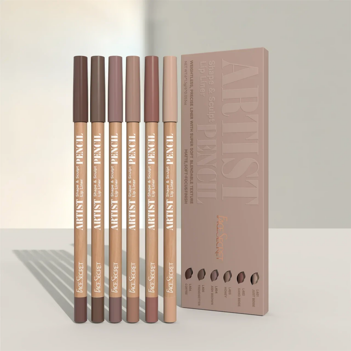 6pcs/set Lip Liner Pen 6 Colors Waterproof And Sweat-proof Not Easy To Fade Non-stick Cup Nude Lipstick Pencil SET