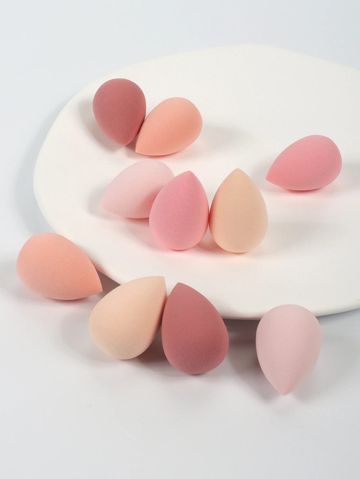 10 件 Mini Makeup Sponge Powder Puff Beauty Sponge for Makeup Concealer Liquid Foundation Face Cosmetic Puff Make up Sponge