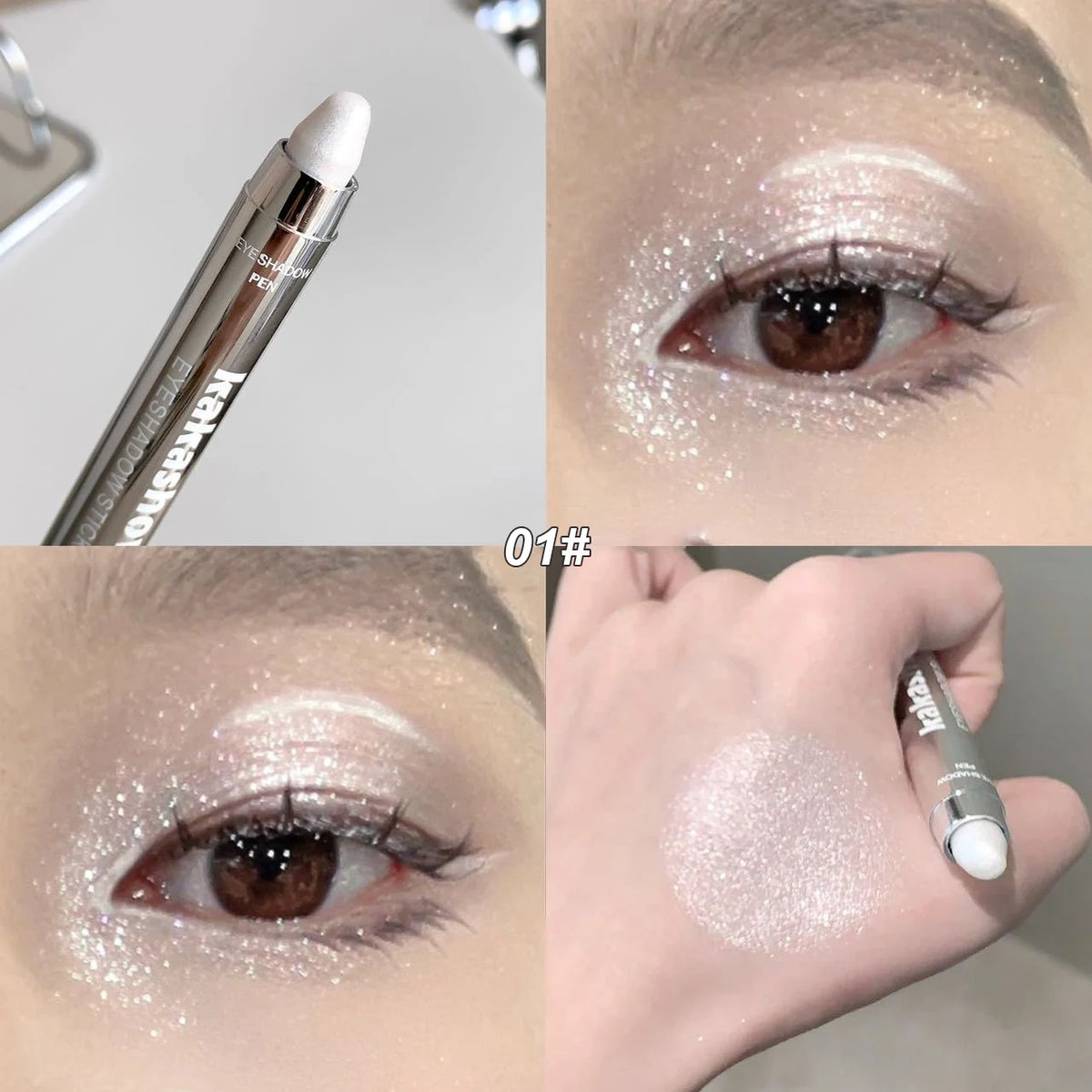 Metallic Glitter Eyeshadow Stick Matte Red Waterproof Shimmer Lying Silkworm Long Lasting High Gloss Pearlescent Eyeshadow Pen