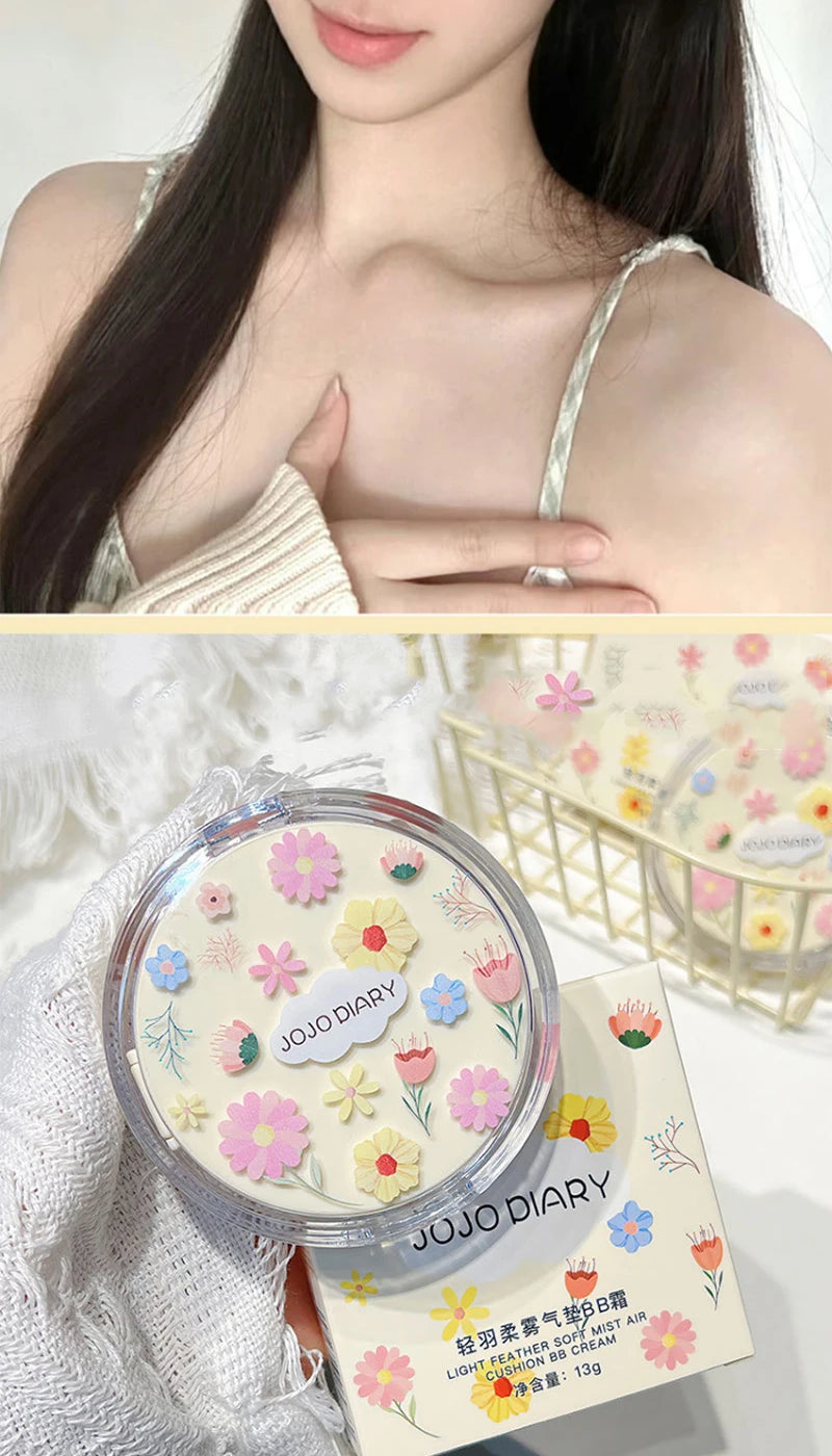 JOJO Featherlight Hydrating Cushion Foundation - Flawless Coverage, Long-Lasting, Radiant Finish BB Cream