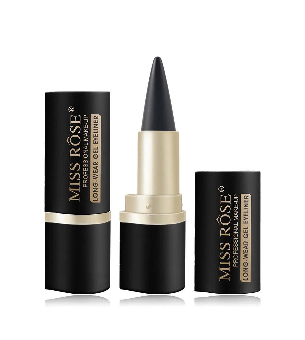 Waterproof eyeliner paste eyeliner quick-drying matte eyeliner single end black solid rich eyeliner pen