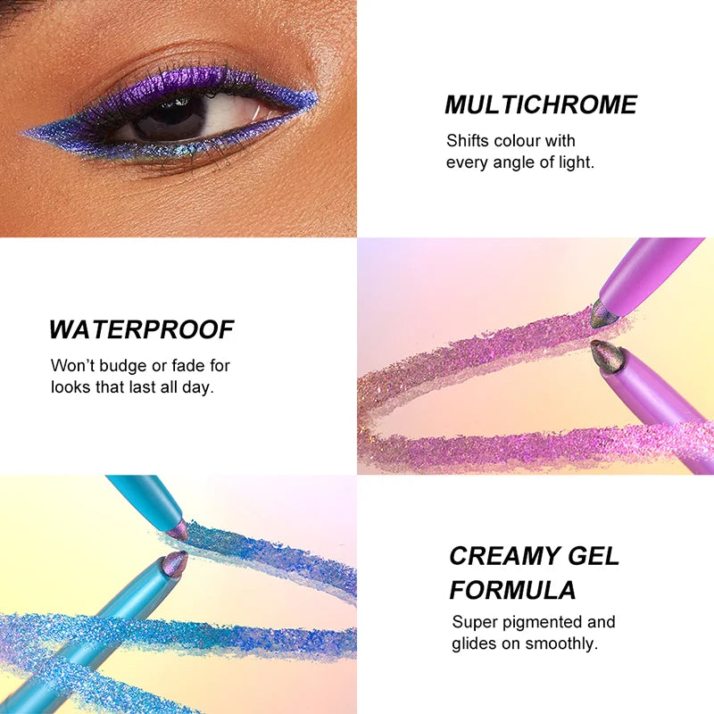 The color-changing eyeshadow stick eyeliner is waterproof and has smooth color, comfortable to use, and can last for a long tim