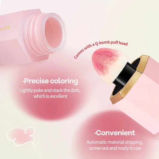 Liquid Blush Cream 6 Colors Smooth Velvet Matte Pink Blusher Natural Easy To Smudge