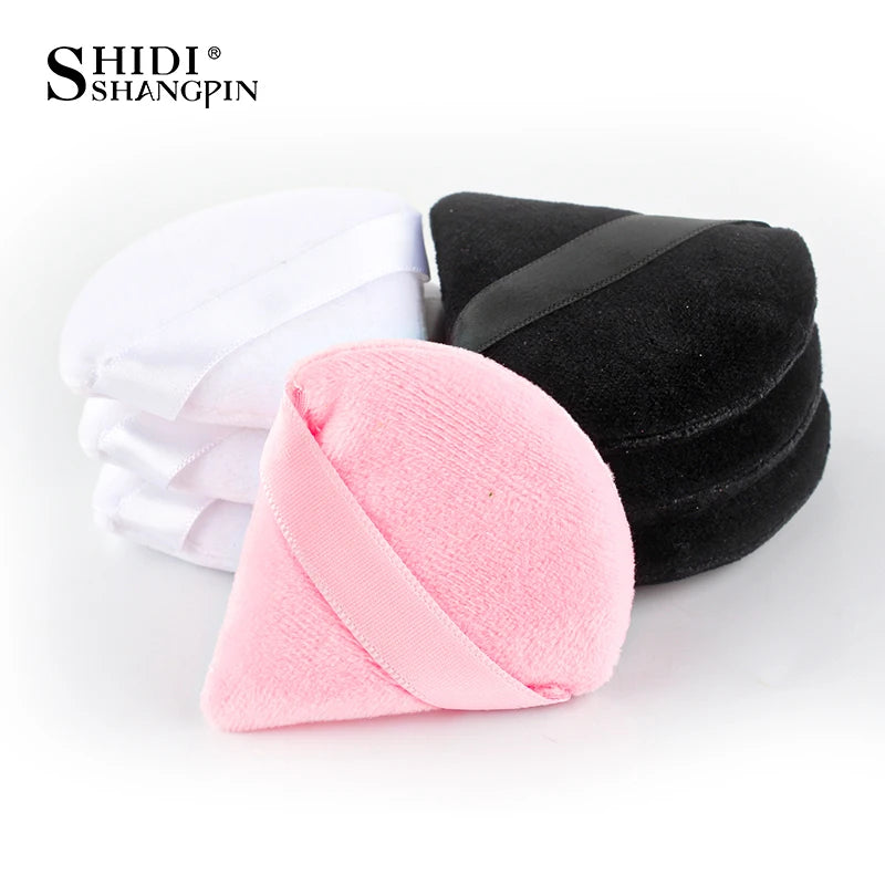 1/2/4pcs Triangle Powder Puff Soft Velvet Facial Makeup Sponge Puff Mixer Beauty Foundation Make-Up Sponge Cosmetics Accessories