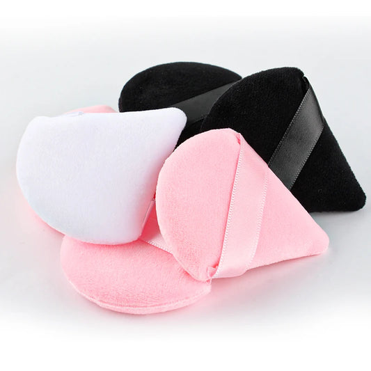 1/2/4pcs Triangle Powder Puff Soft Velvet Facial Makeup Sponge Puff Mixer Beauty Foundation Make-Up Sponge Cosmetics Accessories