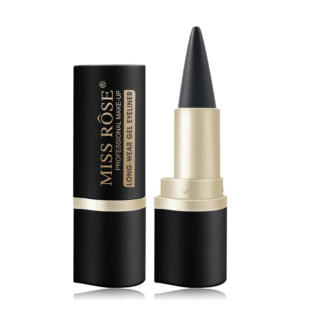 Waterproof eyeliner paste eyeliner quick-drying matte eyeliner single end black solid rich eyeliner pen