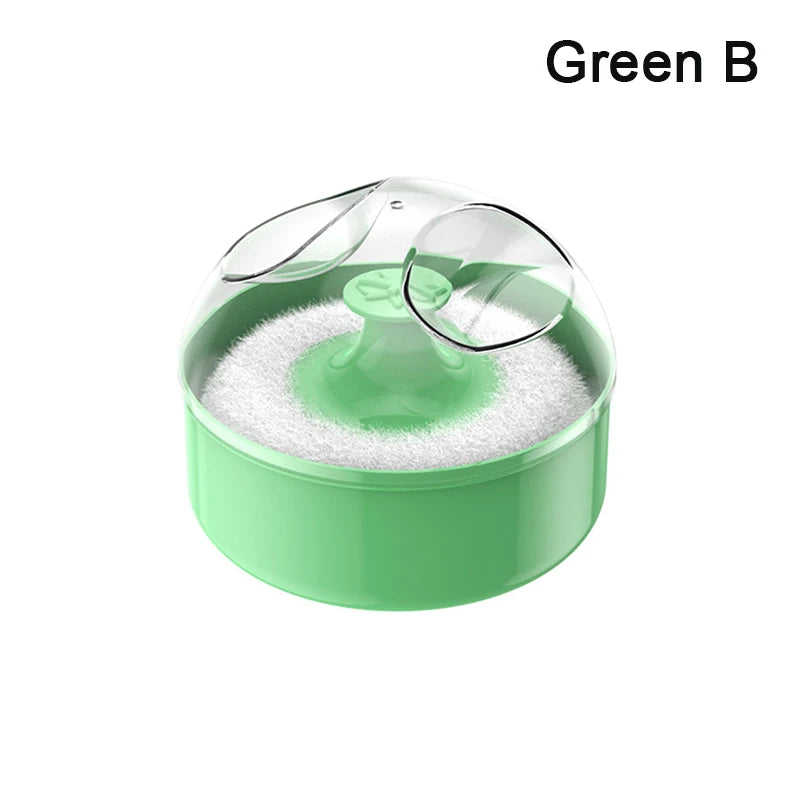 1PCS Talcum Powder Powder Puff With Box Baby Soft Face Body Cosmetic Powder Puff Talcum Powder Sponge Box Case Container