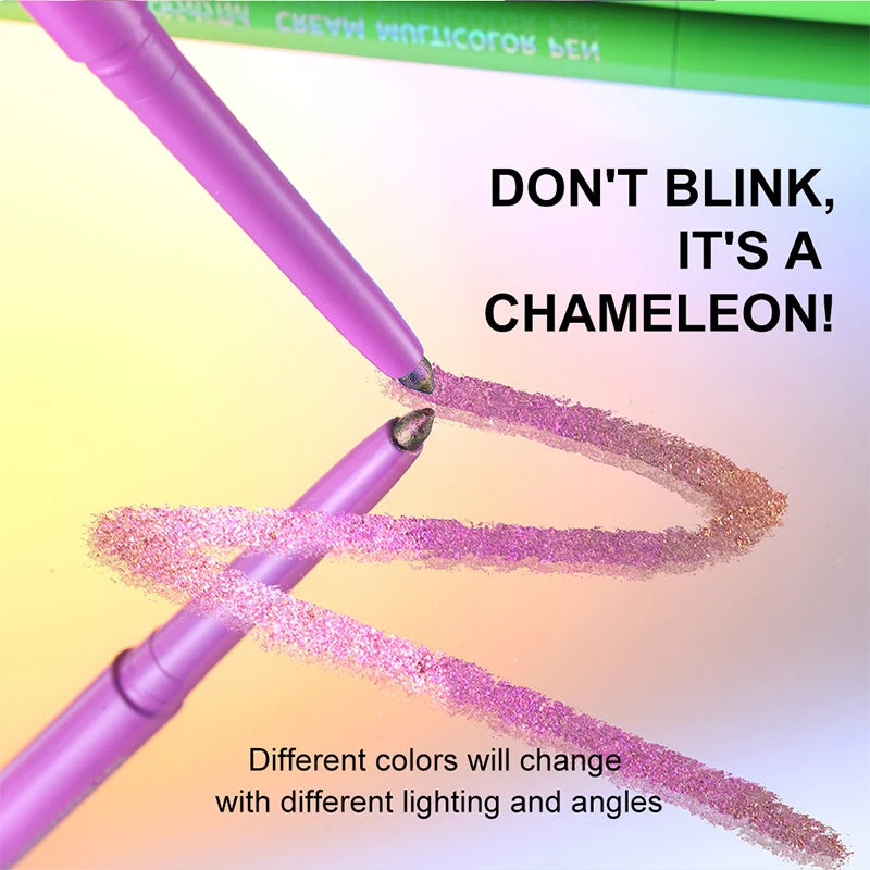 The color-changing eyeshadow stick eyeliner is waterproof and has smooth color, comfortable to use, and can last for a long tim