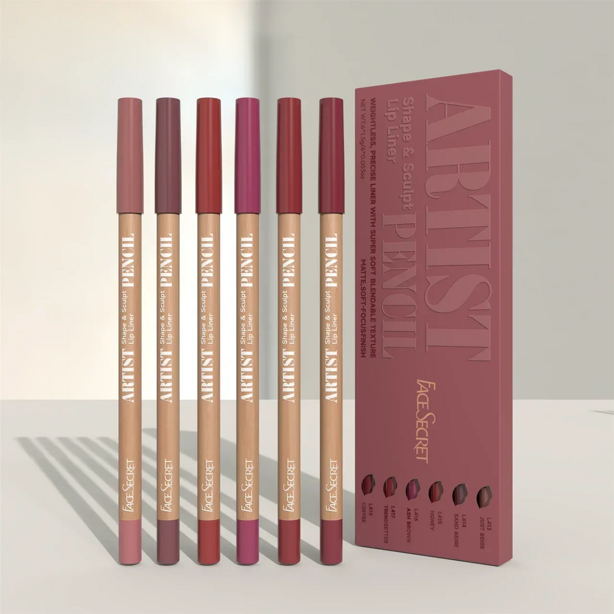 6pcs/set Lip Liner Pen 6 Colors Waterproof And Sweat-proof Not Easy To Fade Non-stick Cup Nude Lipstick Pencil SET