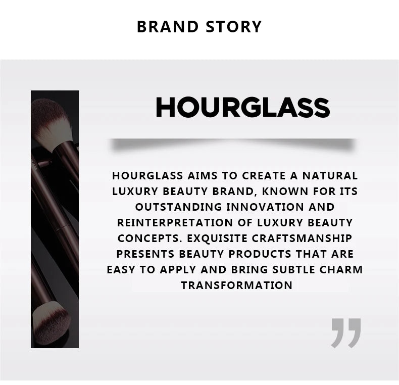 Hourglass Makeup Brush- No.10 Angled Eyeliner/ Eyebrow Brush Soft and Skin-friendly Fiber Hair Fashion Design Single Eye Brush
