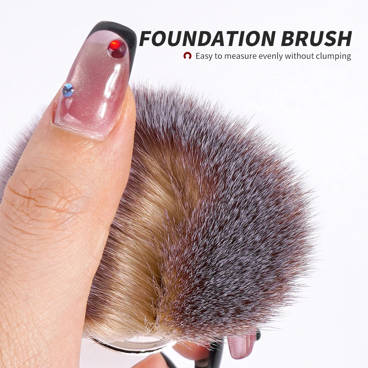 MAANGE 1PCS Retractable Foundation Makeup Brush Soft Dense Blusher Powder Concealer Makeup Brush Portable Cosmetic Makeup Tools