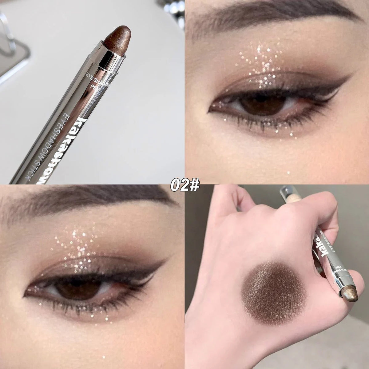 Metallic Glitter Eyeshadow Stick Matte Red Waterproof Shimmer Lying Silkworm Long Lasting High Gloss Pearlescent Eyeshadow Pen