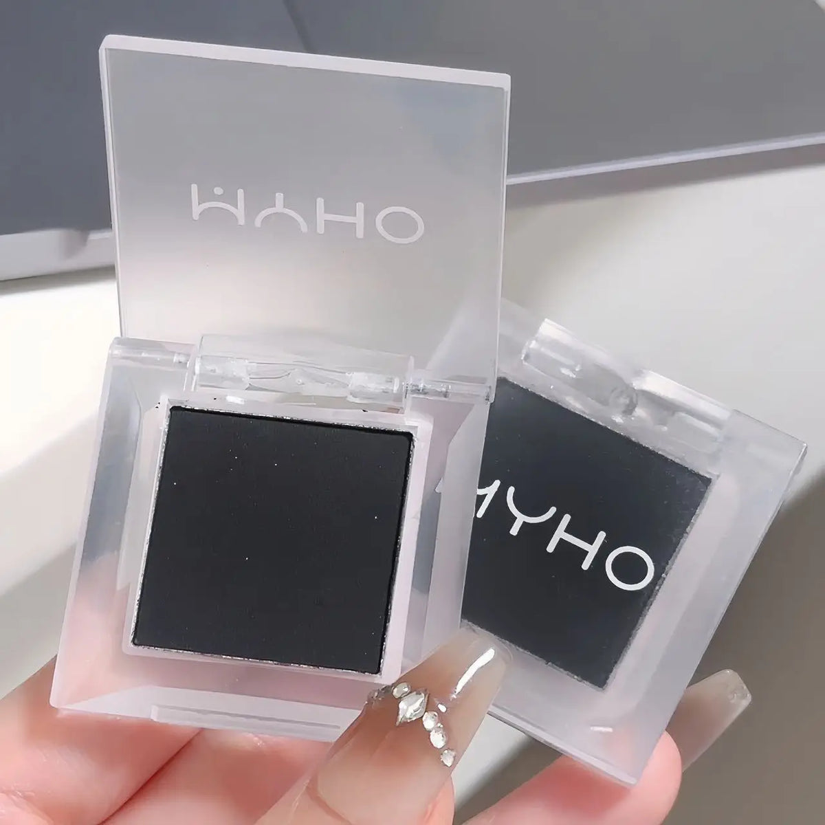 Long-Lasting Matte White and Smoky Black Eyeshadow Palette,Delicate, High-Pigment Monochrome, Contour Enhancing, for daily wear