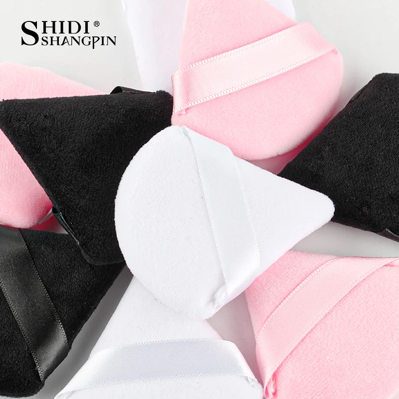 1/2/4pcs Triangle Powder Puff Soft Velvet Facial Makeup Sponge Puff Mixer Beauty Foundation Make-Up Sponge Cosmetics Accessories