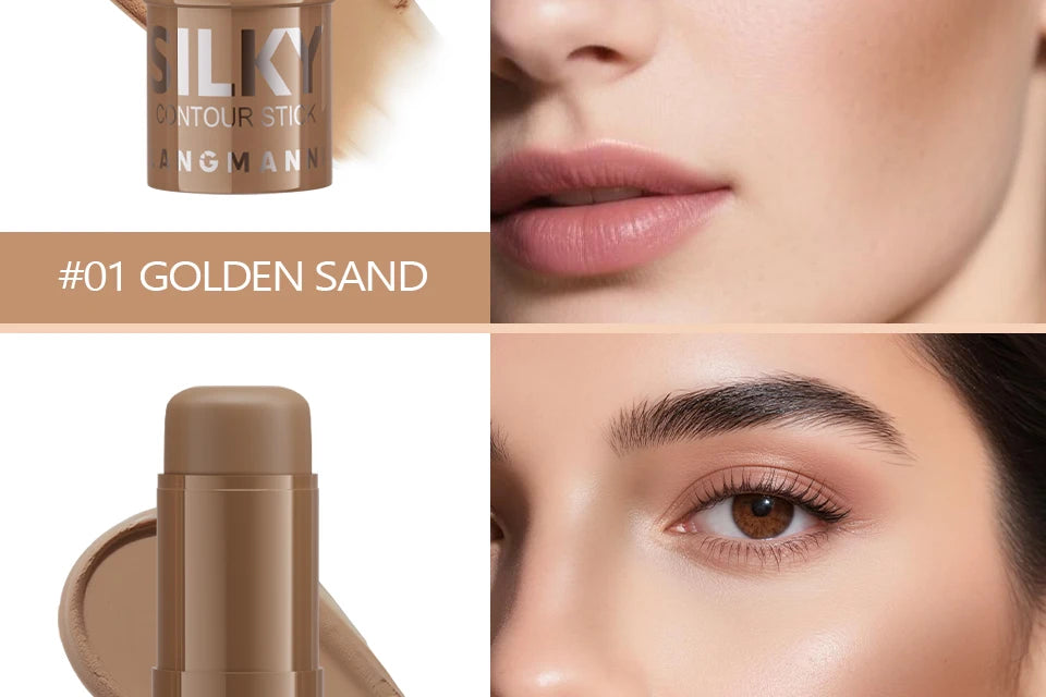 LANGMANNI Tri-Color Multi-Functional Face Brightening Contour Stick Contouring & Brightening Skin-Perfecting Stick