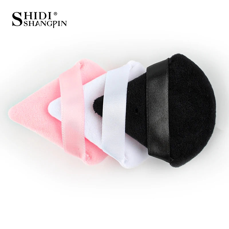 1/2/4pcs Triangle Powder Puff Soft Velvet Facial Makeup Sponge Puff Mixer Beauty Foundation Make-Up Sponge Cosmetics Accessories