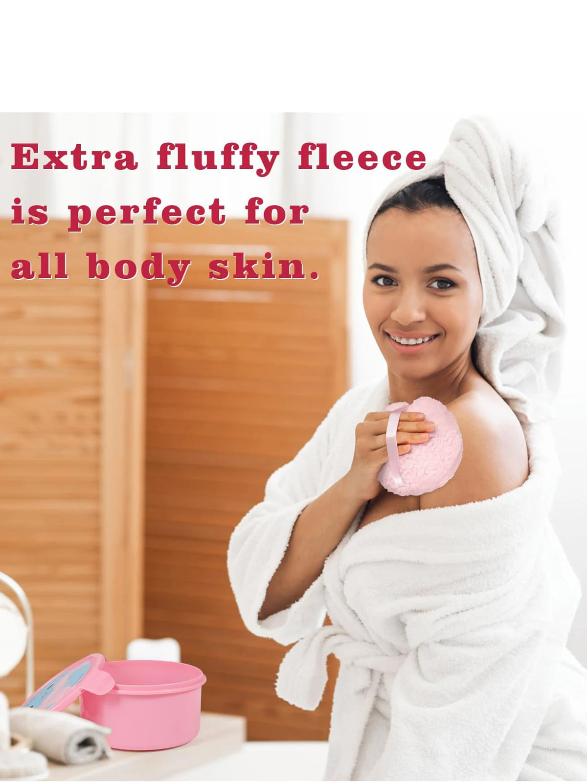 1/2Pcs Extra-Large and Extra-Thick Powder Puff, Skin-Friendly, Soft and Non-Absorbent, Extra-Large Talcum Powder Puff