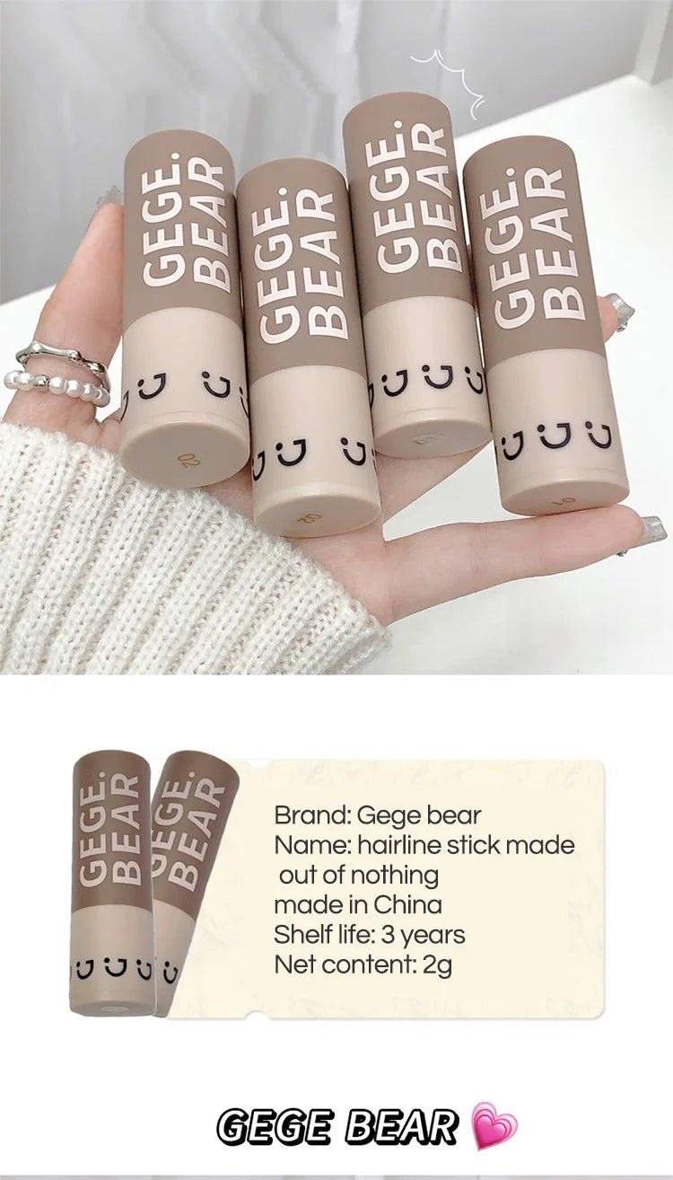 Gege Bear Waterproof Hair Shadow Powder Women Men Hair Concealer Natural Cove Hairline Shadow Stick