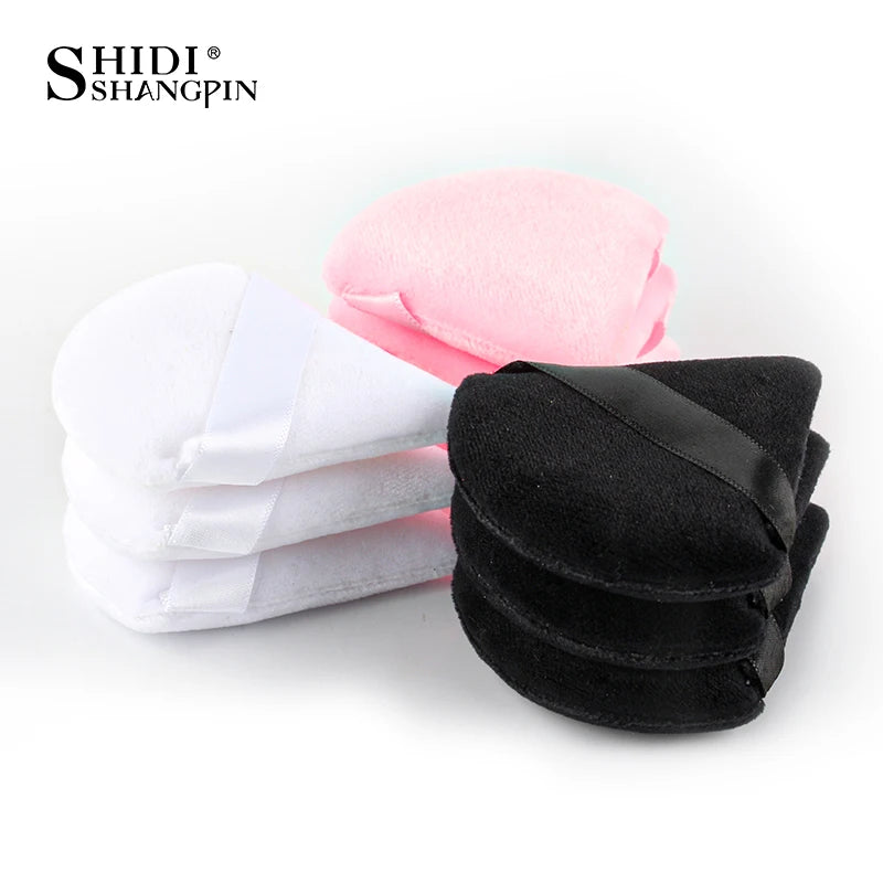 1/2/4pcs Triangle Powder Puff Soft Velvet Facial Makeup Sponge Puff Mixer Beauty Foundation Make-Up Sponge Cosmetics Accessories